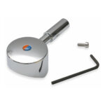 Hot/cold tap lever handle, chrome